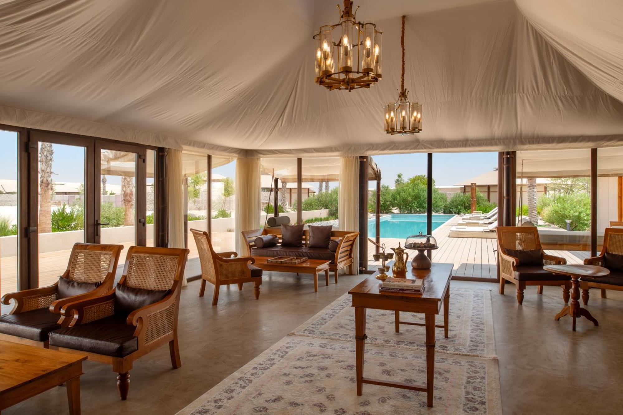 The Outpost Al Barari Camp Hotel Mesaieed Exterior foto